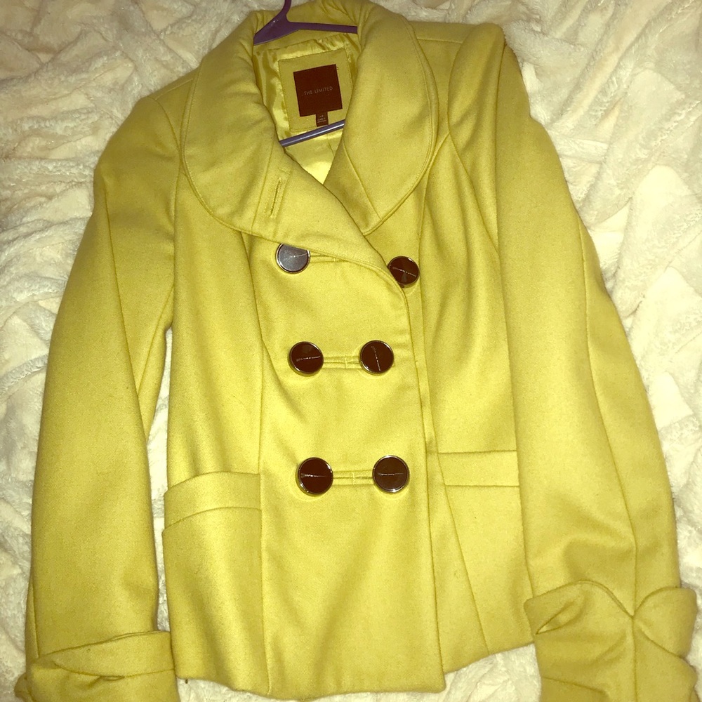 EUC The Limited lime green wool coat